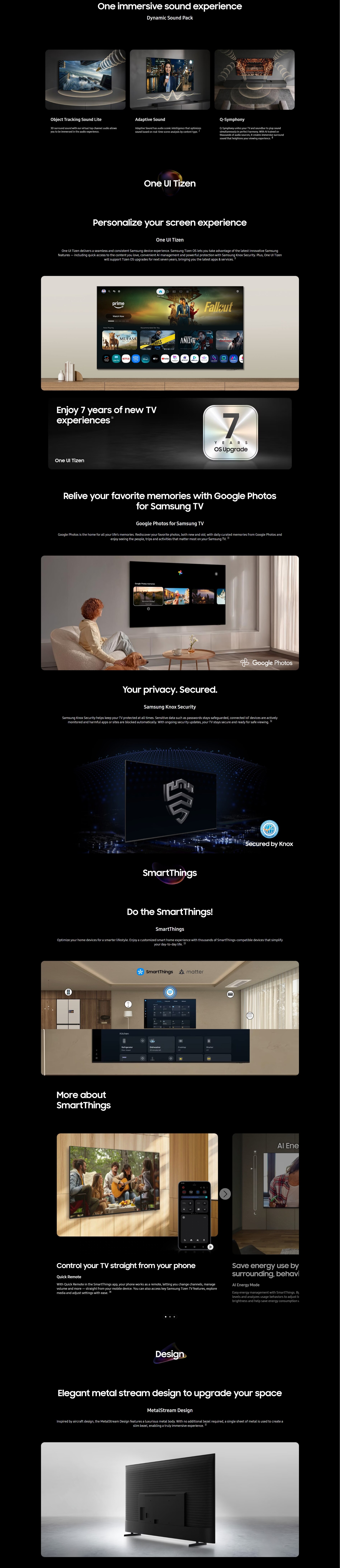 SAMSUNG M70H Mini LED 4K Smart TV 2026
